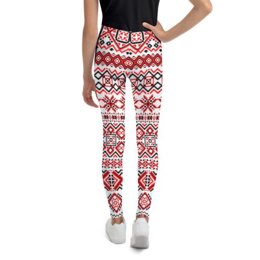 Printed Motif  Youth Leggings - Image 2