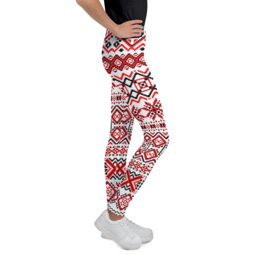 Printed Motif  Youth Leggings - Image 4