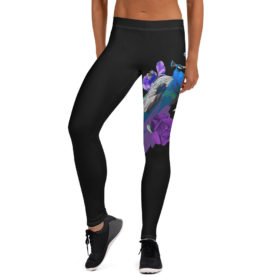 Women's Glamorous Peacock Hummingbird Design Leggings